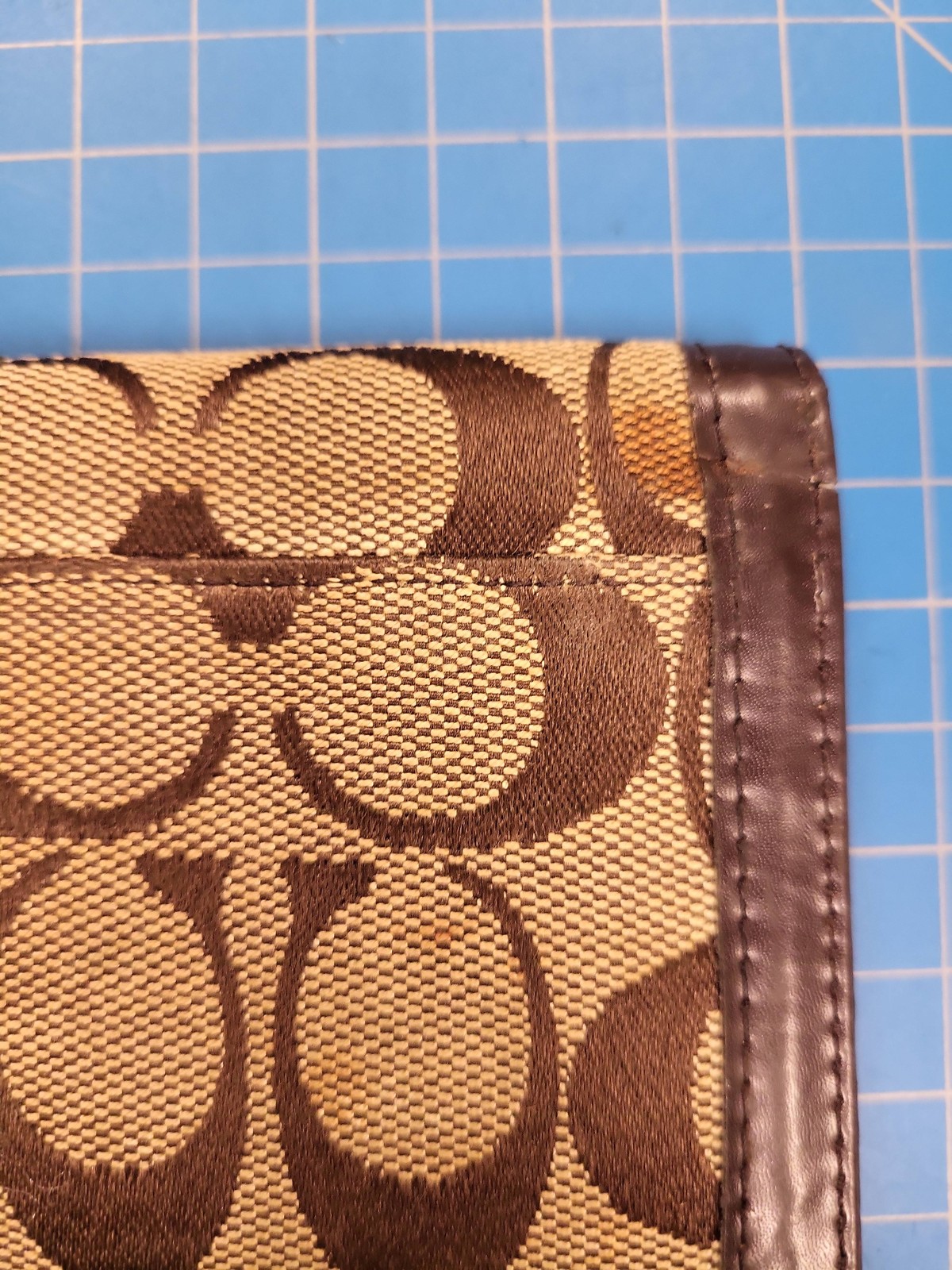 Coach Signature Wallet Brown Leather Canvas Designer Women's Clutch Purse thumbnail 4