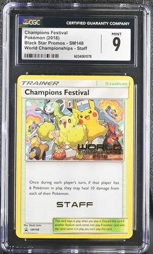 Champions Festival SM148 - BSP: World Championships CGC 9 MINT POP 8