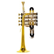 Bb Piccolo Trumpet Brass Instrument | Precision-Crafted Design hard case