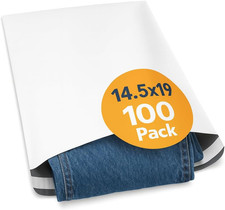 Poly Mailers 14.5X19 (100 Pack) – 14X19 Polymailers Shipping Bags, Self-Sealing 