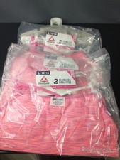 Brand New Girls Reebok Set of 6 Seamless Bralettes/Sports Bras Pink/White L12-14