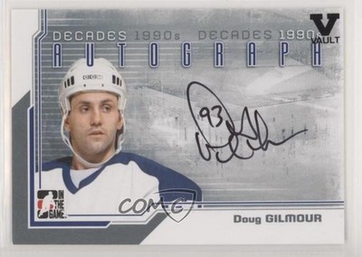 2013-14 ITG Decades 1990s Silver Vault Black Doug Gilmour #A-DG Auto HOF 1j8
