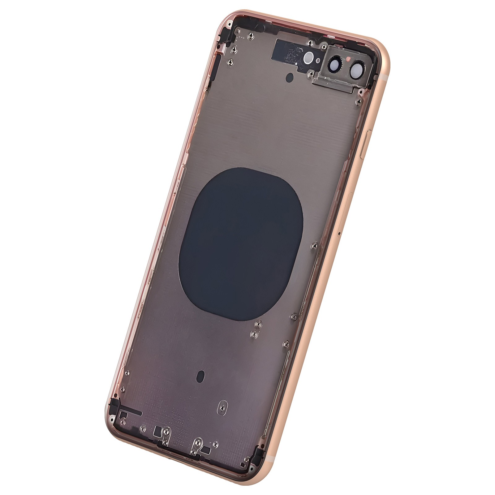 Châssis iPhone 8 Plus Clappio en aluminium et verre Rose clair haute finition