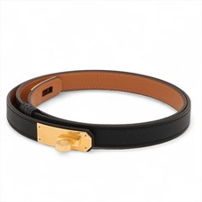 Herm s Kelly18 K2025 Belt Veau Epsom Black
