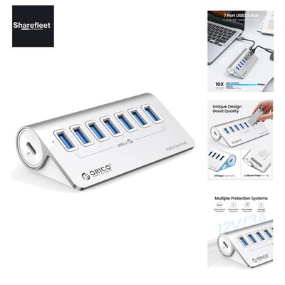 USB C Hub, USB 3.2 Gen 2 Hub, USB Verteiler 7 Port mit 10Gbps High Speed Date...