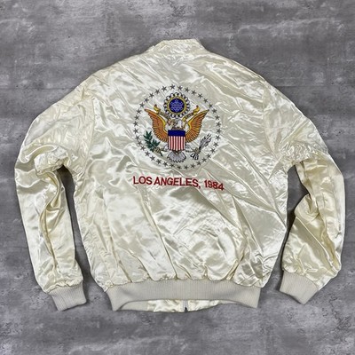 vintage 1984 USA-1 Los Angeles jacket Mens L HIGH 5 satin eagle United States