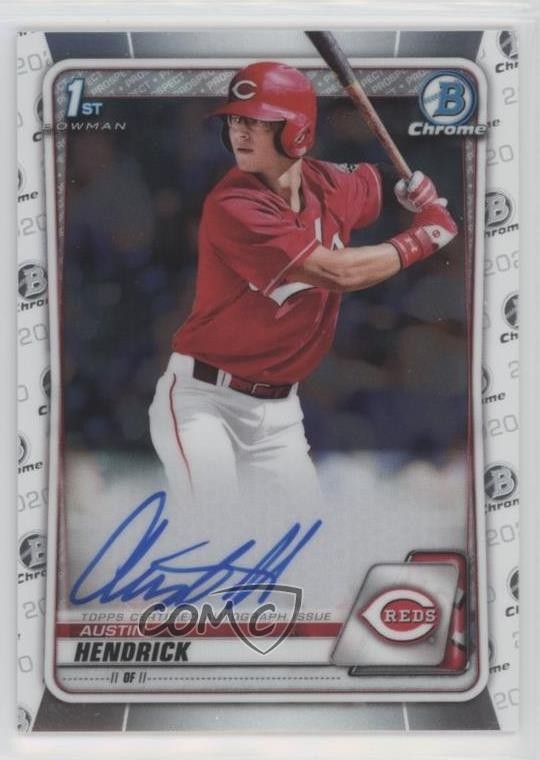 2020 Bowman Draft Chrome Draft Picks Auto Austin Hendrick #CDA-AH Auto 5j0