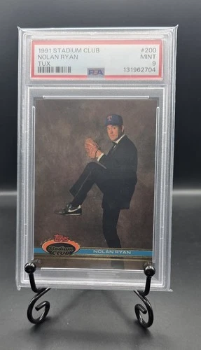 1991 STADIUM CLUB BASEBALL Nolan Ryan TUX CARD #200 PSA 9 MINT ** 748 **
