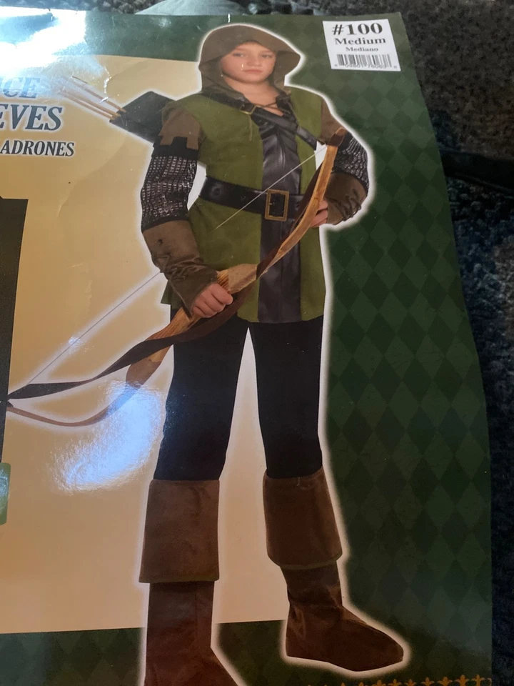 Robin Hood Prince of Thieves Boys Child Costume Size Medium . New - Image 3 of 3