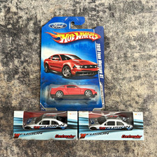 Hot Wheels 2010 Ford Mustang GT & Fusion Series 1:64 Diecast Unopened, R/W/B