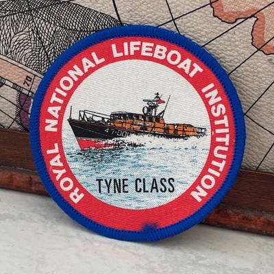 Vintage Patch RNLI Royal National Lifeboat Institution Tyne Class Aufnähen Abzeichen