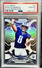 2015 Topps Finest BLACK Refractor Marcus Mariota #20 Rookie RC PSA 10
