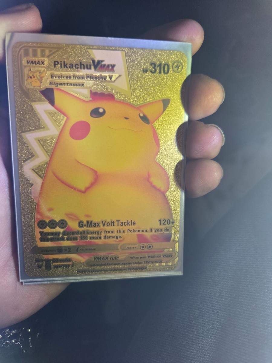 Pokemon Pikachu VMAX Gold Card - Collectible Trading Card HP 44310