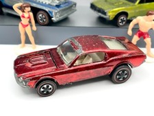 Vintage Hot Wheels Redline 1968 Red Custom Mustang Us - White Int. Rough Vintage Hot Wheels Redline 1968 Red Custom Mustang Us - White Int. Rough