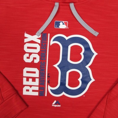Boston Red Sox Sweater Mens Small Red Hoodie Sweatshirt Majestic