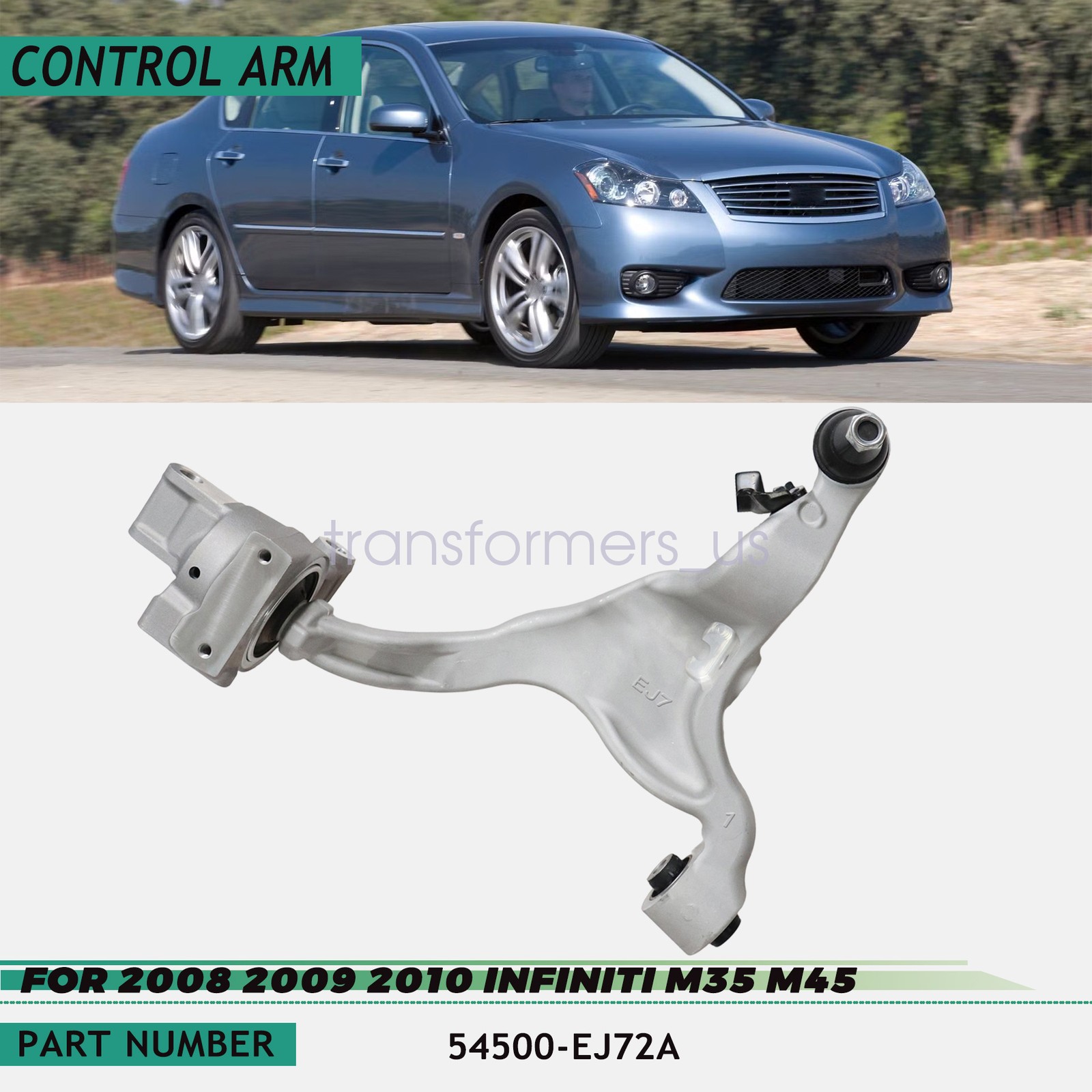 54500-EJ72A For 2008-10 Infiniti M35 M45 Right Lower Control Arm AWD Only