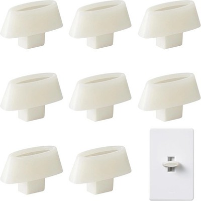 8 Pcs Dimmer Replacement Knob, White Dimmer Slide Knobs, Light Switch Button Rep