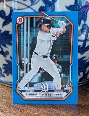 Max Clark 2026 Bowman Blue Border Prospect Card /150 - Near Mint or Better