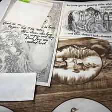 Lot Of Three Tri-chem Felt Patterns Wall Prints For liquid Embroidery