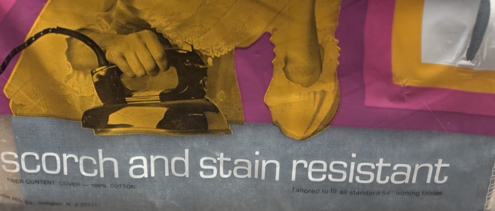 Vintage Tex-Knit Teflon Blue Ironing Board Cover & Pad NOS Sealed Double Thick