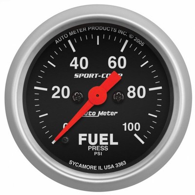 AutoMeter Sport-Comp Fuel Pressure Gauge Electronic 52mm | 0-100 PSI