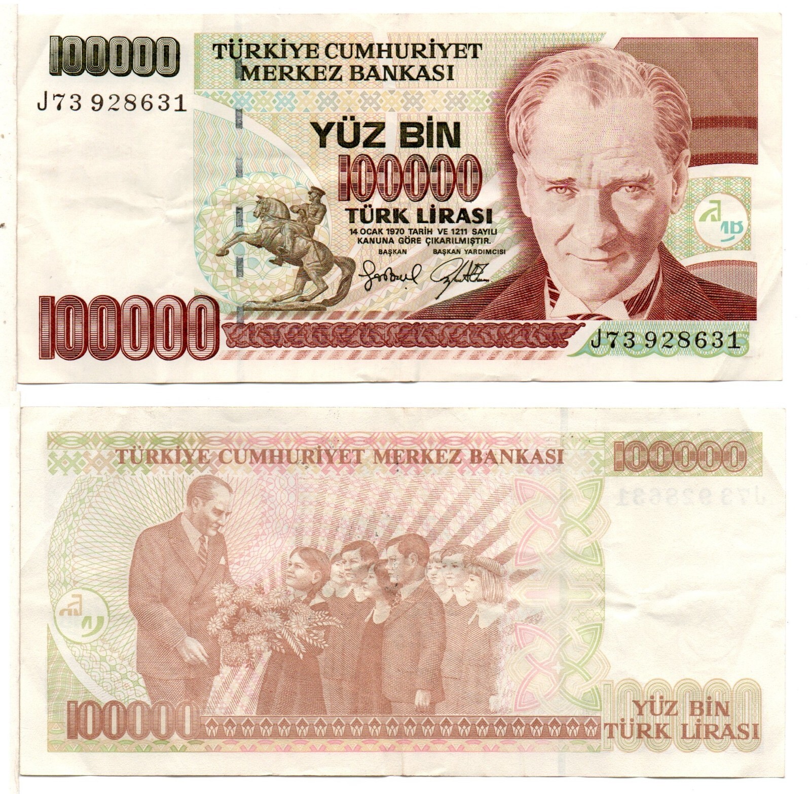 turkey-100-000-lira-14-10-1970-1991-pick-205-very-fine-ebay