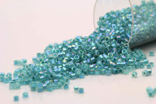 Miyuki Delicas 11/0 Teel Blue Crystal AB Seed Beads DB-079