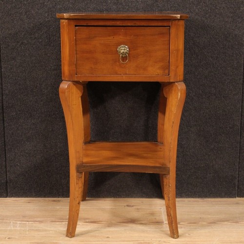Small Table Furniture Bedside Italian Wood Nut Antique Style Room 900 Xx Century - Picture 3 of 12