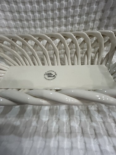 The Pioneer Donna Cestino Pane Ceramica Bianca Tessuto Oblungo Forno Cassaforte 300* - Foto 4 di 4