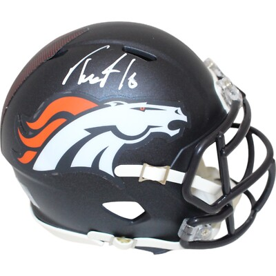 #ad Troy Franklin Autographed Denver Broncos 24 Speed Mini Helmet Beckett 48006 $69.99