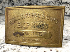 VINTAGE WELLS, FARGO CO. Express San Jose Belt Buckle Tiffany Elliott Reed