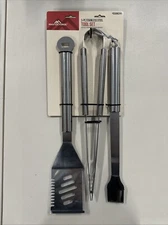 Master Forge 3 Pc Prestige Stainless Steel Tool Set For BBQ Grill Cooking NEW!!