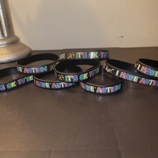 100 Autism Awareness "Its Ok To Be Different" Puzzle Piece Awareness Bracelets