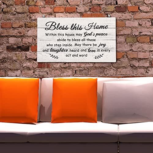 House Warming Gifts Bless this Home Wall Decor House Blessing Plaque