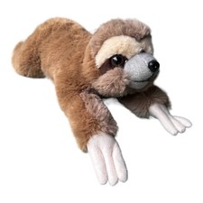 FAO Schwarz Baby Sloth Plush Stuffed Animal 15" Beanbag Cuddly Soft 3 Toes Happy