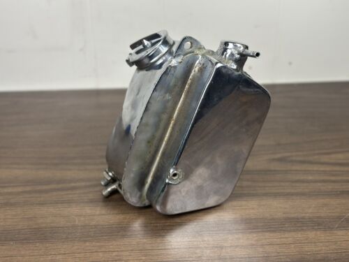 Triumph T100 GP T100C Racing Grand Prix Competition Oil Tank Chrome - Picture 13 of 13