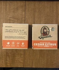 DISCONTINUED Dr Squatch Cedar Citrus Cedarwood Oil Soap 5oz Bar Zero grit 2 Pack