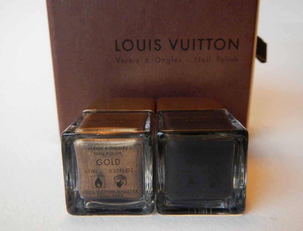 Louis Vuitton Nail Polish GOLD & BROWN Duo | eBay
