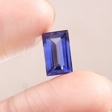 AAA Wonderfull Natural Ceylon Blue Sapphire Loose Baguette Gemstone Cut 10x5 MM