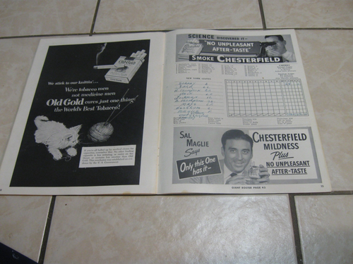 1951 VINTAGE WORLD SERIES PROGRAM NY GIANTS vs NEW YORK YANKEES JOE DiMAGGIO SIG - Picture 5 of 6