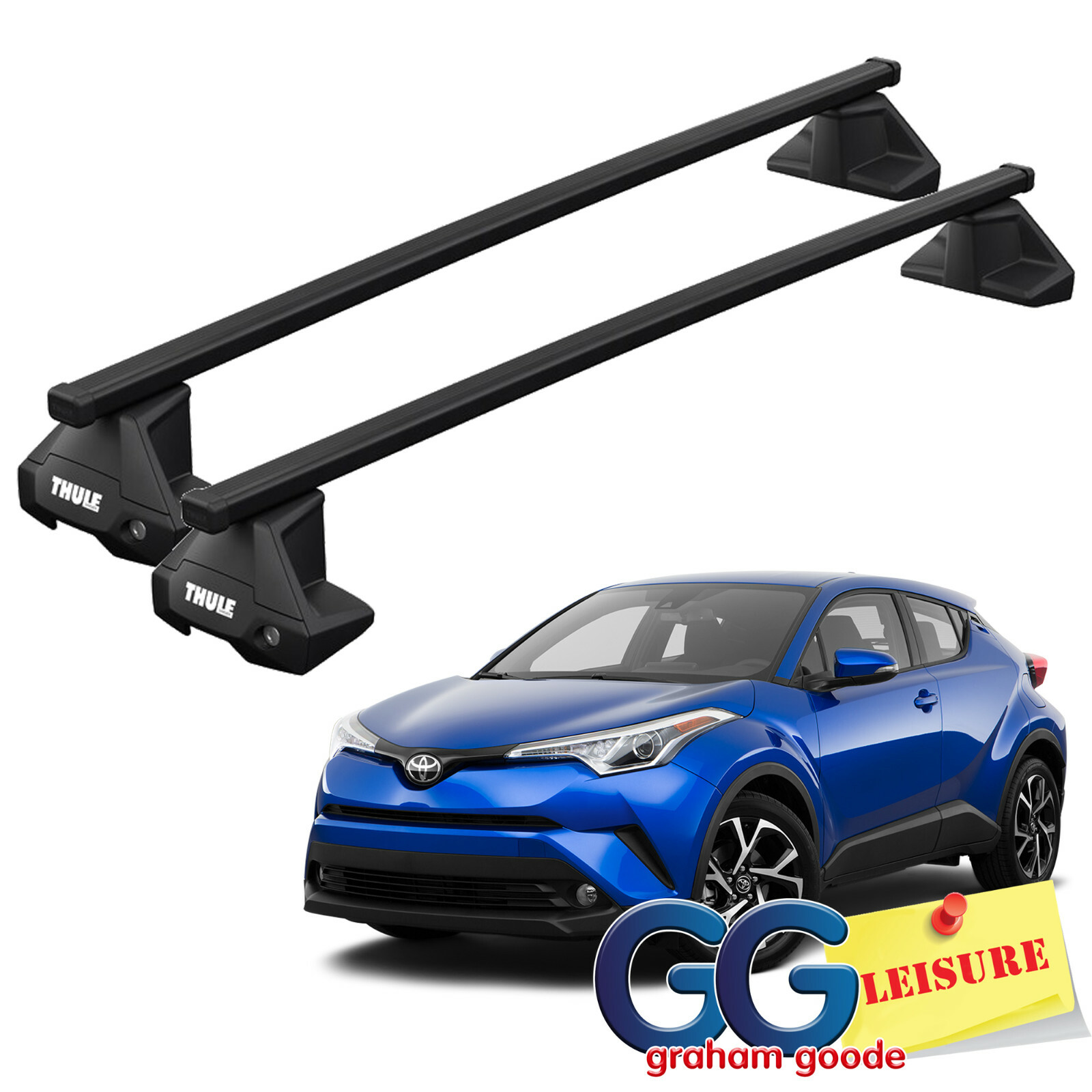 Thule Evo Square Roof Rack Bars | Toyota C-HR 2017- onwards