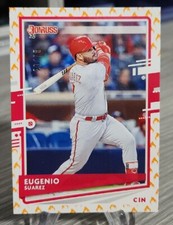 Eugenio Suarez 2020 Panini Donruss On Fire /75 #124 Cincinnati Reds