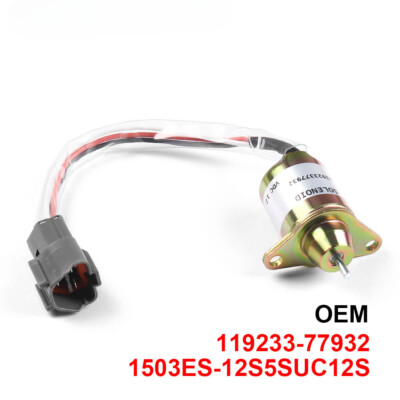 Fuel shutdown Shut Off solenoid For Yanmar Woodward 1503ES-12S5SUC12S^