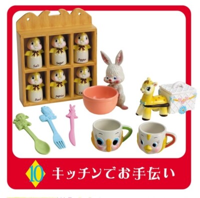 Re-Ment Fairytale #10-Twittering in the Kitchen, 1:6 scale dollhouse miniatures