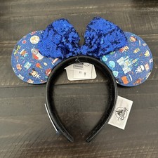 Disney Parks Loungefly Blue Characters Chibi Minnie Mouse Ears Headband 2021