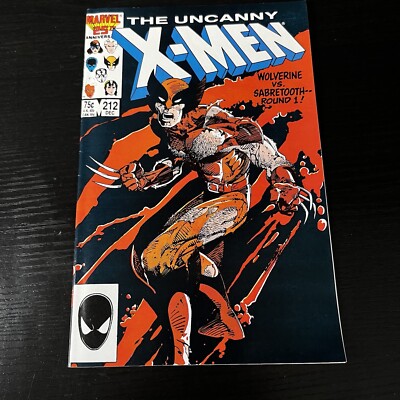 Vintage Uncanny X-Men #212 Wolverine Vs. Sabretooth! Marvel 1986