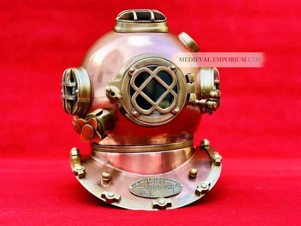 Diving Helmet US Navy Mark V Antique Deep Sea Maritime Scuba Marine Divers 18" - Image 4 of 4