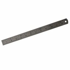 12" / 300mm Stainless Steel Ruler Metric & Imperial Engineers Rule