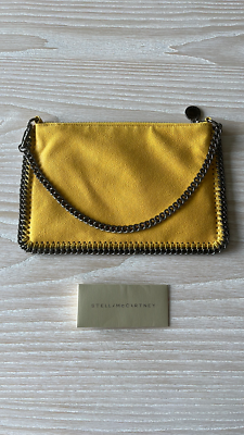 Stella McCartney Falabella Pouchette Bag Yellow Vegan Leather NEW