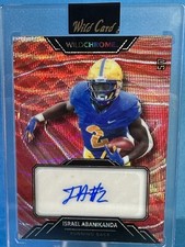 Israel Abanikanda 2023 Wild Card Chrome WildStone Red Wave Holo #5 of 7 Auto